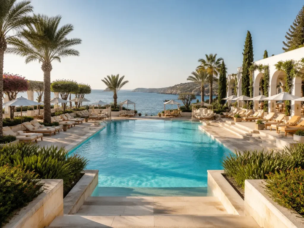 Havuz kenarında her şey dahil tatil köyü
